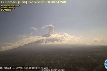 Mount Semeru erupts 7 times in a day, spews ash 1 KM high