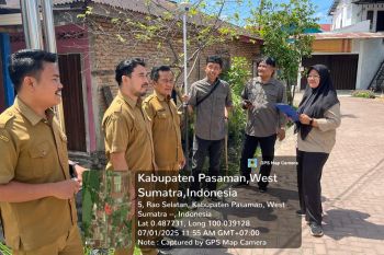 Kantor Pertanahan Pasaman lakukan pengukuran dan pemetaan Peta Bidang Tanah di Rao Selatan
