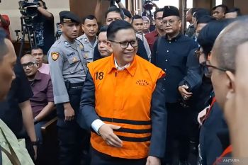 Hasto Kristiyanto mengaku pledoinya sudah rampung dan siap dibacakan