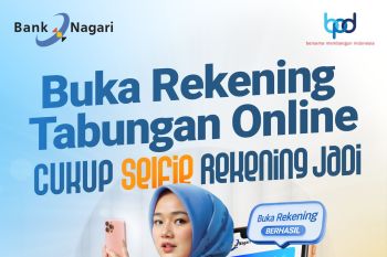 Bank Nagari permudah masyarakat dan perantau untuk membuka tabungan secara online