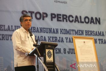 Menaker hadiri deklarasi setop percaloan di Kabupaten Serang