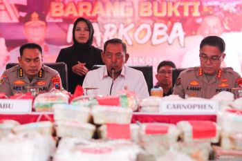 Pemusnahan barang bukti narkoba di Polda Jawa Timur