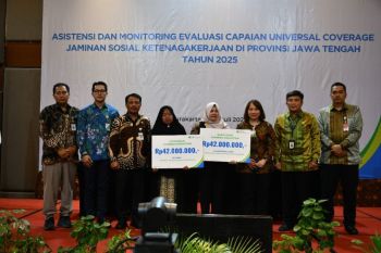 BPJS Ketenagakerjaan serahkan santunan Jaminan Kematian Rp84 juta