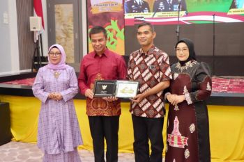 Bupati dan Wakil Bupati Kampar sambut Kapolres dan Ketua Pengadilan Agama yang baru