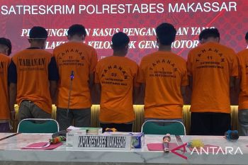 Polisi bekuk 23 pelaku geng motor yang meresahkan warga di Makassar