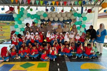 Satlantas Polres Kampar Edukasi Keselamatan Berlalu Lintas di TK Negeri Pembina 01 Salo