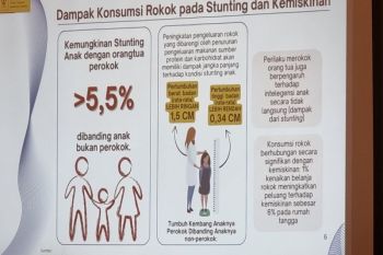PKJS UI: Anak keluarga perokok rentan alami stunting