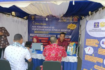 Hari pertama layanan kekayaan intelektual dan layanan AHU di "Explore Babel 2025"