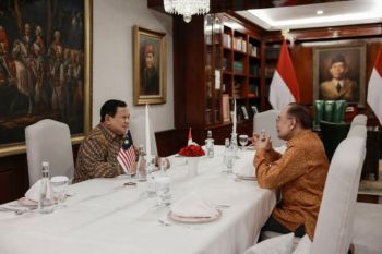 PM Anwar  Ibrahim disambut jamuan makan malam di kediaman Prabowo