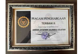 Ditjenim Sulsel terbaik II di ajang MABAR Komunikasi Publik Kemenimipas