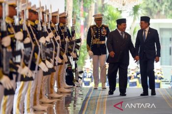 Presiden Prabowo terima kunjungan PM Anwar di Istana Merdeka