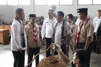 Tali dari  sabut kelapa buatan warga binaan Lapas Sragen diekspor