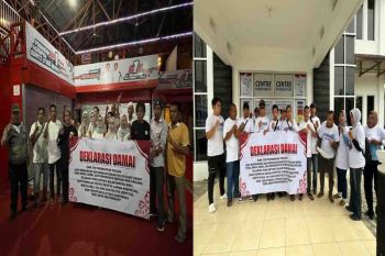 Kedua tim paslon PSU Pilkada Barito Utara lakukan deklarasi damai