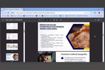 Kemenkum Sumbar ikuti webinar KI perkuat Indikasi Geografis