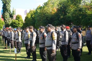 Polres Jayapura gelar apel pasukan pengamanan PSU Papua