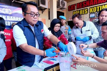 Polres Kotim musnahkan sabu-sabu dari sembilan tersangka