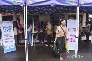 Gerakan pangan murah Polri di Ciamis