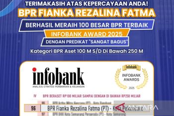 Harumkan Riau, BPR Fianka Rezalina Fatma masuk 100 besar BPR Terbaik di Infobank Award 2025