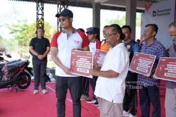 PT Timah serahkan mesin pipil jagung bantu Gapoktan Beltim