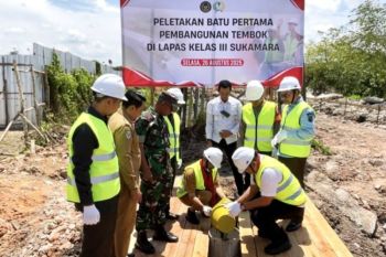 Pemerintah bangun kembali tembok Lapas Kelas III Sukamara