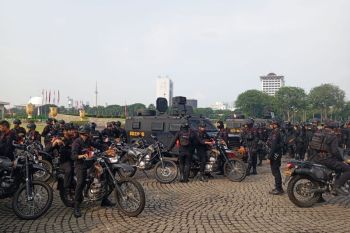 Polda Metro Jaya menggelar patroli skala besar untuk amankan Jakarta