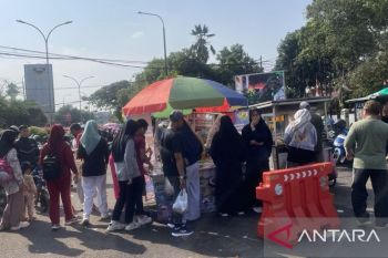 Car free day di Jakarta berjalan normal. masyarakat tetap bisa berolahraga