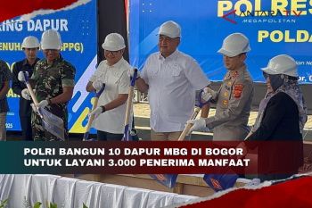 Polri bangun 10 dapur MBG di Bogor untuk layani 3.000 penerima manfaat