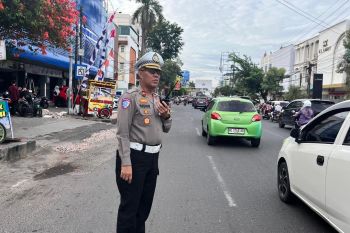 Polresta Bandarlampung alihkan arus lalu lintas