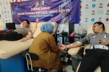 Satlantas Polres Kulon Progo gelar aksi donor darah