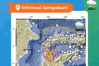 Gempa Bumi magnitudo 5,0 guncang Palu--Sulteng, tidak berpotensi tsunami