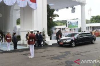Prabowo Sambut Presiden Peru Dina Boluarte di Istana Merdeka