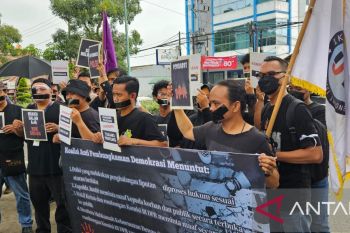 Puluhan wartawan boikot Polda Jambi terkait penghalangan kerja jurnalis