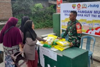 Kodim gelar gerakan pasar murah di Lombok Tengah