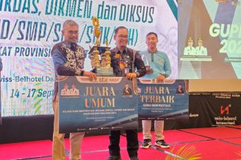 Palangka Raya juara umum seleksi guru berprestasi tingkat provinsi