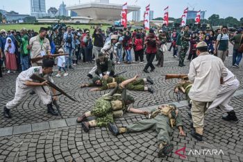 Persiapan jelang perayaan HUT ke-80 TNI di Monas sudah capai 80 persen