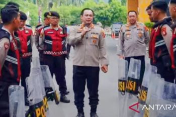Polrestabes Palembang latih personel teknik  pengendalian massa