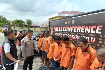 Polres Inhu amankan sembilan pelaku curanmor dengan barang bukti 33 motor