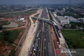 Progres pembangunan akses tol langsung KM 25 Jakarta-Merak