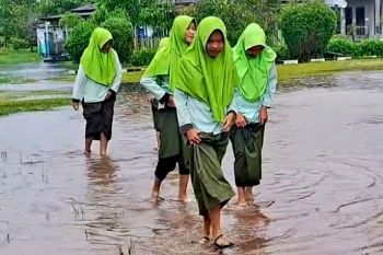 Sudah hampir dua pekan SMAN 1 MHS terendam banjir
