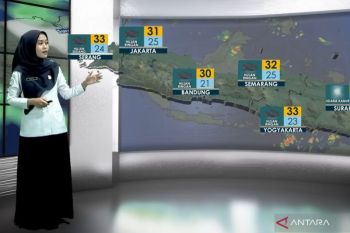 BMKG memprakirakan mayoritas wilayah Indonesia diguyur hujan pada Minggu