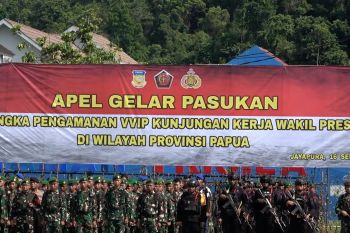 Ribuan  personel TNI-Polri amankan&nbsp;kunjungan Wapres di Jayapura