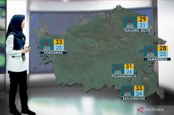 Sebagian besar wilayah Indonesia diprakirakan hujan pada Jumat