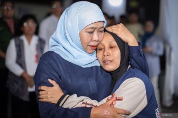 Pemulangan jenazah korban runtuhnya bangunan mushala pondok pesantren