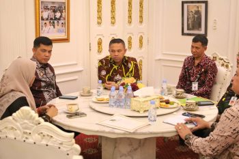 Kemenkum Riau Temui Gubernur Riau, Matangkan Persiapan Launching 100 persen Pos Bantuan Hukum Desa