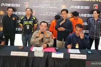 Polrestabes  Palembang tangkap komplotan begal bersenjata tajam