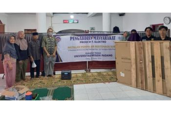 UNP pasang pompa air tenaga surya di Mushola Rabbayana Padang, dukung energi terbarukan