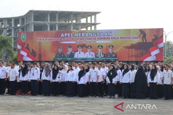 Kemenkum Riau Hadiri Apel Kebangsaan dan Launching Satgas PHK Provinsi Riau