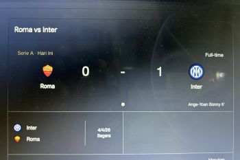 Permalukan Roma 1-0, Inter Milan rebut puncak klasemen Liga Italia dari Napoli
