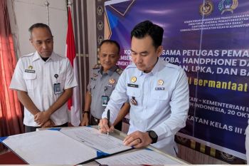 Lapas Kelas III Alahan Panjang Laksanakan Penandatanganan Komitmen Bersama dalam Upaya Pemberantasan Narkoba dan Barang Terlarang