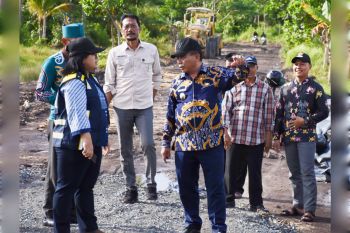 Bupati Kapuas tinjau pengerjaan jalan antar kecamatan